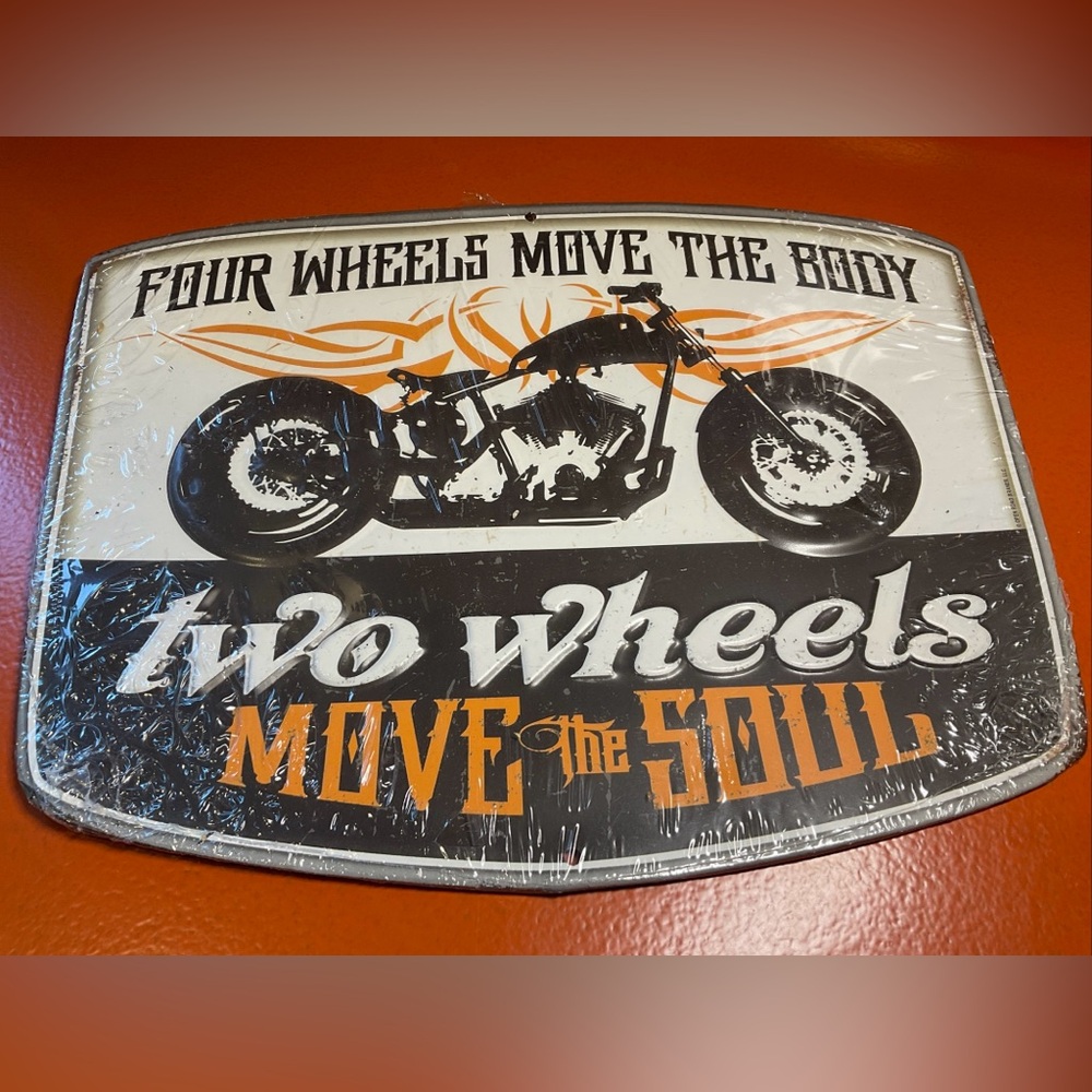 Open Road Metal Sign motorcycle biker enthusiasts 12x10 Man cave garage new